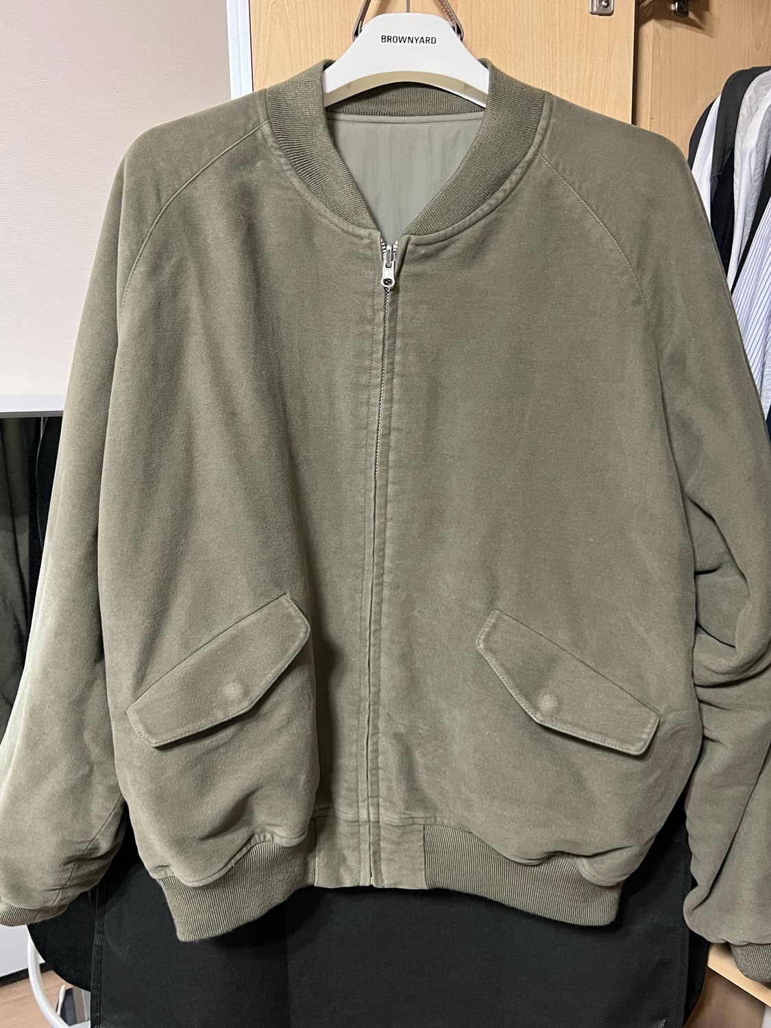 브라운야드 리버서블 몰스킨 블루종 올리브 그레이 6사이즈 상품이미지2