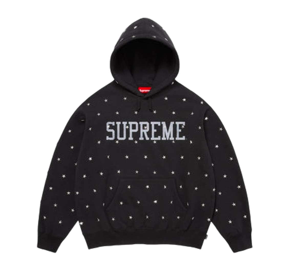 슈프림 스타 스터드 후드 스웨트셔츠 블랙 - 25FW S사이즈 구해요 상품이미지1