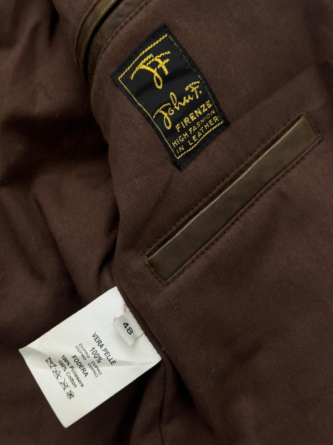 에이징 레더 자켓 상품이미지7