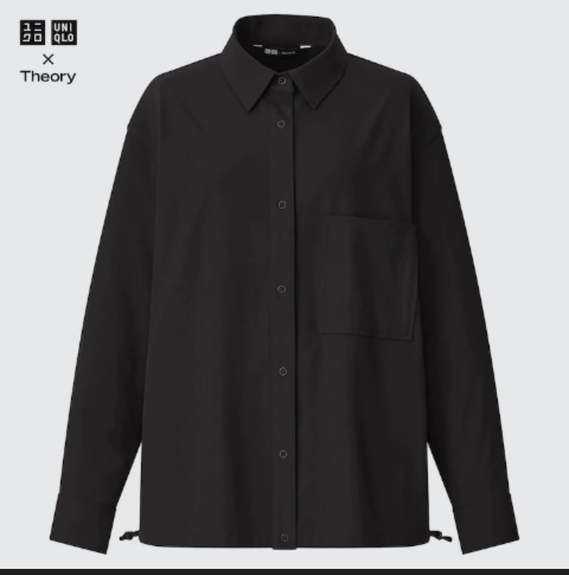 S) 유니클로 X Theory 블랙 셔츠 재킷 상품이미지2