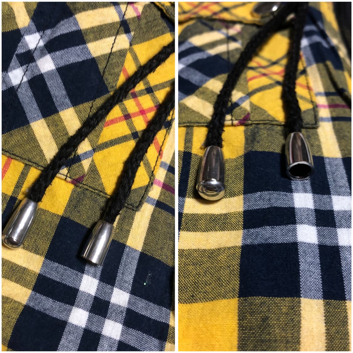 날개 레터링 체크 후드 집업 옐로우 상품이미지9