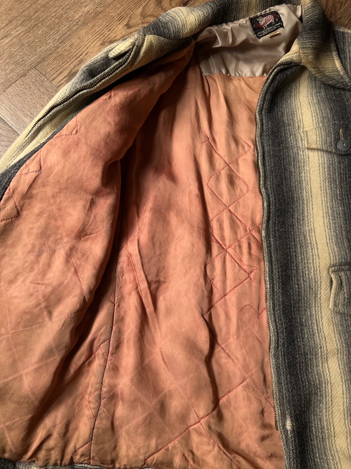 [42]50's 울리치 USA 빈티지 매키노 울 스트라이프 크루저 자켓 상품이미지8