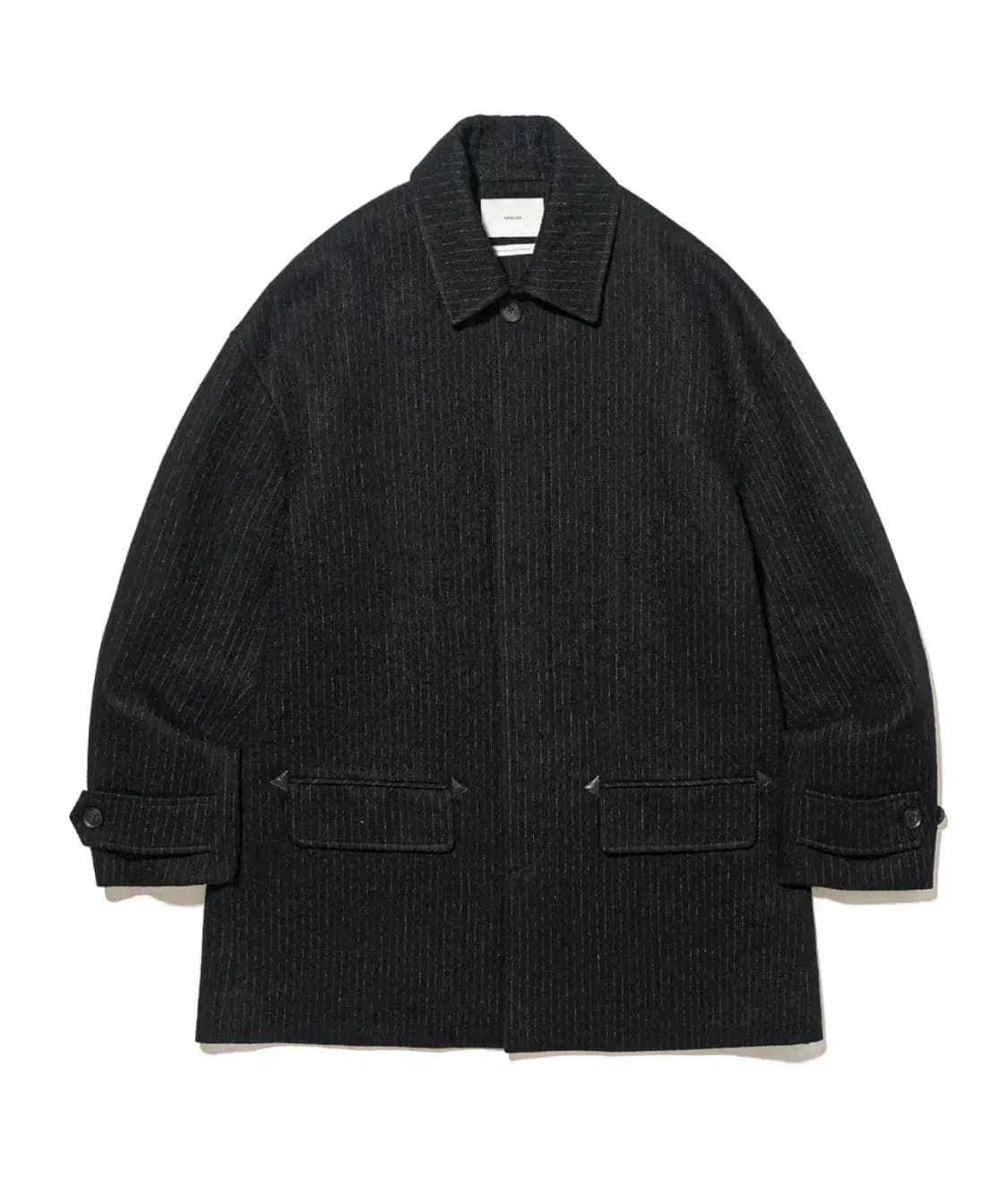 아워셀브스 25fw 숏맥코트 핀스트라이프 2 상품이미지1