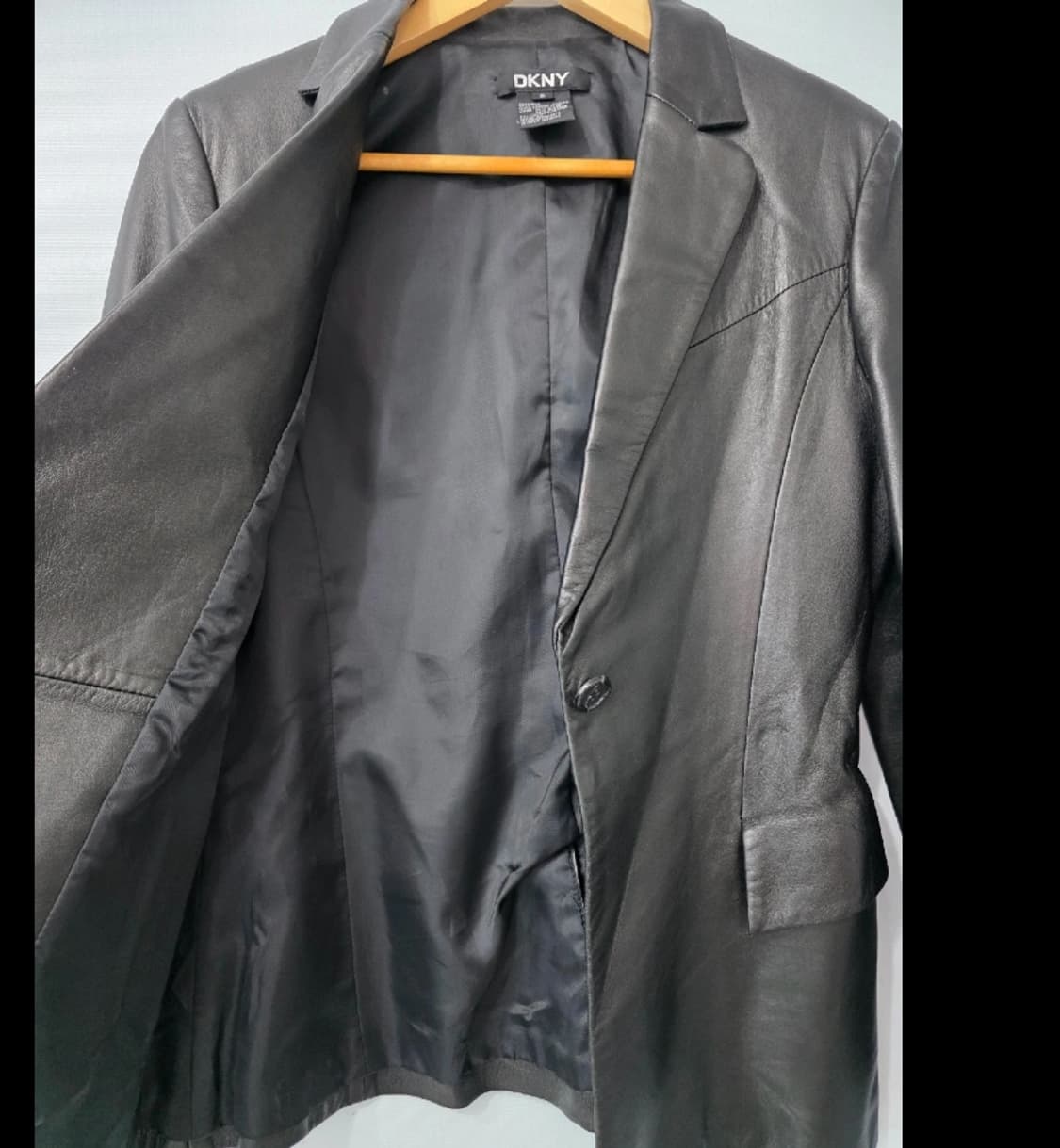 DKNY 블랙 가죽 자켓 ~55 상품이미지4