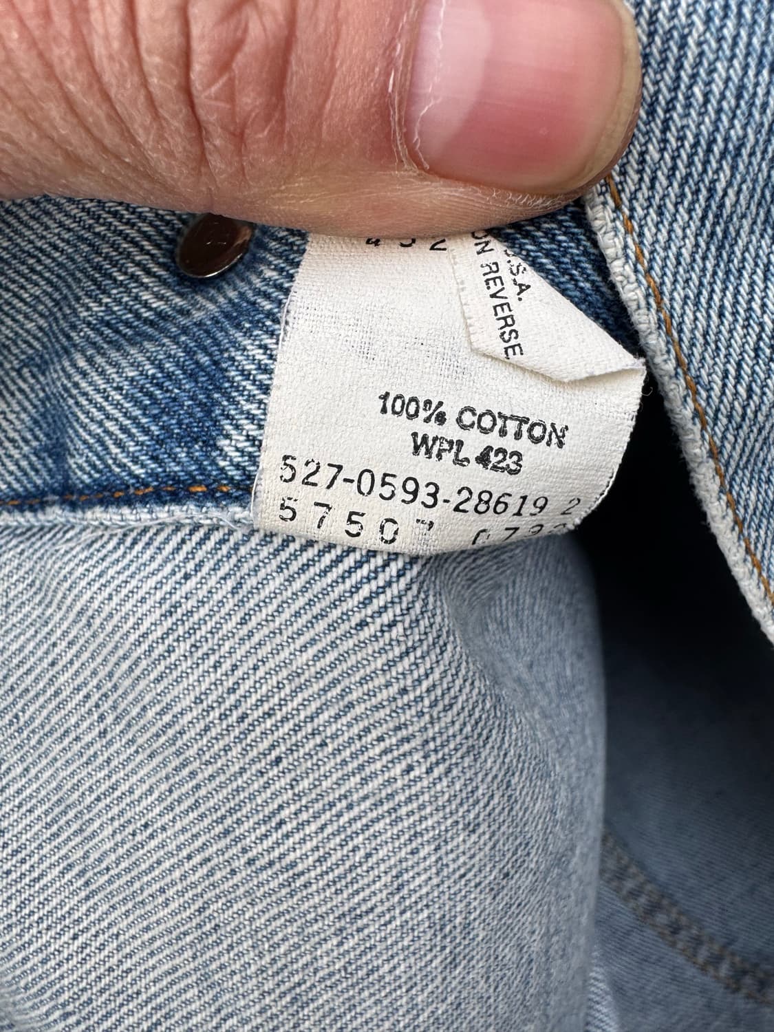 90s 리바이스 빈티지 3rd 워싱 데님 트러커 자켓 m 상품이미지8