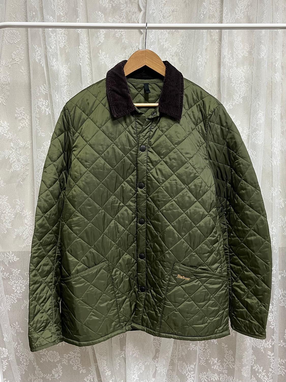 L) 바버 Babour 퀼팅 자켓 카키 상품이미지1
