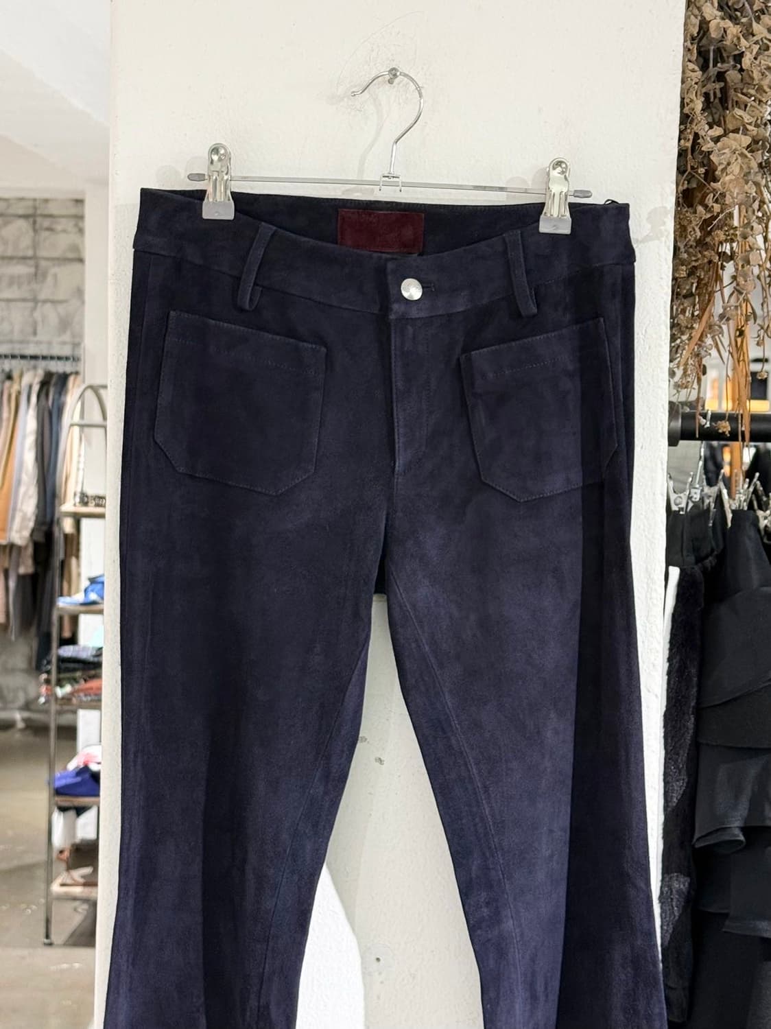 드로메 네이비 램스킨 스웨이드 투포켓 팬츠 상품이미지2