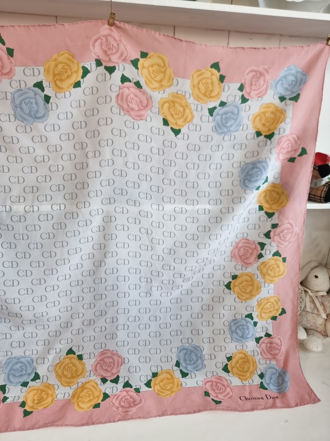 크리스챤 디올 CD 로즈 스카프 상품이미지3