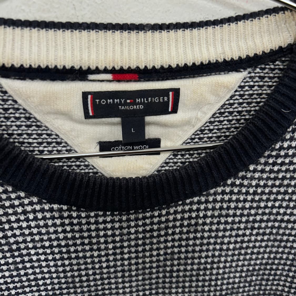 타미힐피거 코튼 울 와플패턴 니트 맨투맨 상품이미지3
