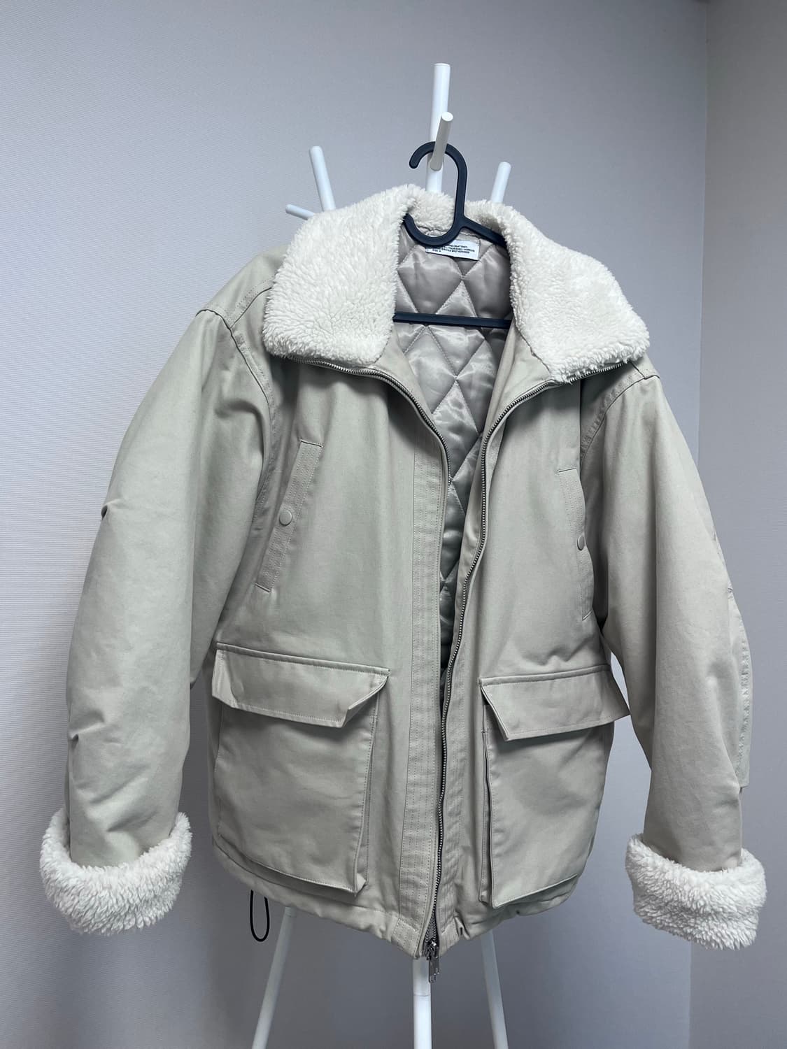 파르티멘토 3M 신슐레이트 보아 플리스 무톤 자켓 베이지 m 상품이미지1