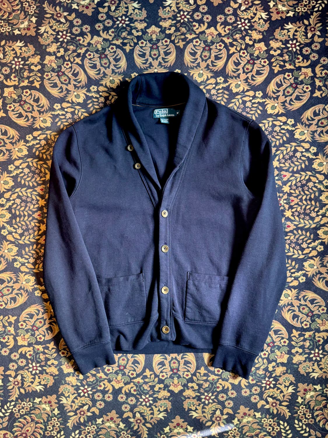 폴로 숄카라 네이비 가디건 상품이미지1