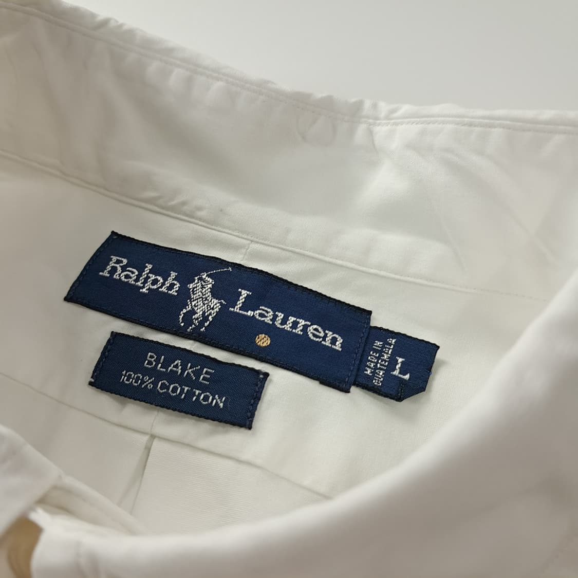 CK227 L 폴로 90s 블레이크 화이트 반팔 셔츠 남방 상품이미지3