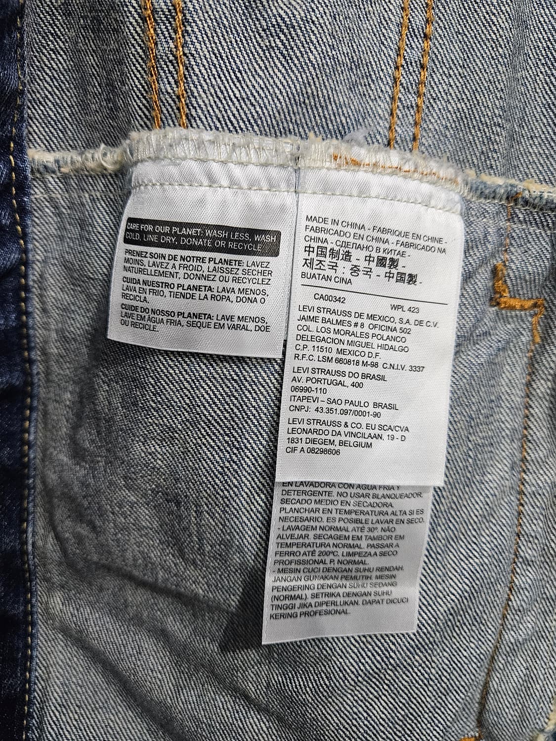 리바이스 블루 남성 95 데님자켓  상품이미지10