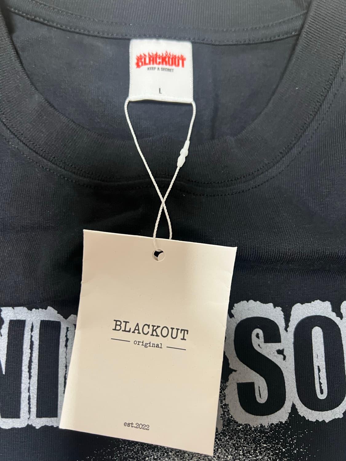 블랙아웃 롱슬리브 L사이즈 상품이미지3