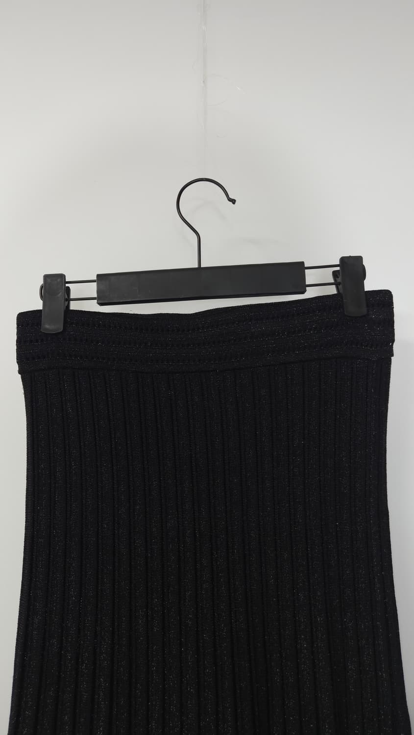 산드로 메탈릭 니트 플리츠 밴딩 롱스커트 1 사이즈 상품이미지6