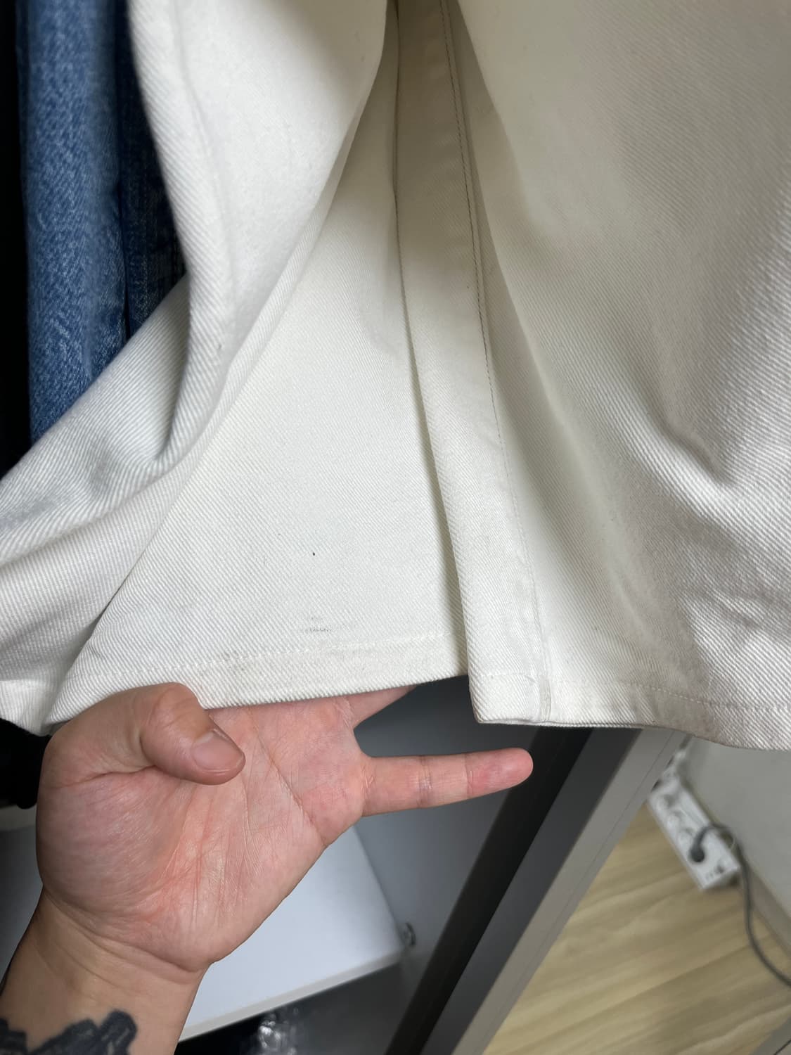 마르지엘라 콘트라스트 세미 부츠컷 와이드 팬츠 상품이미지6