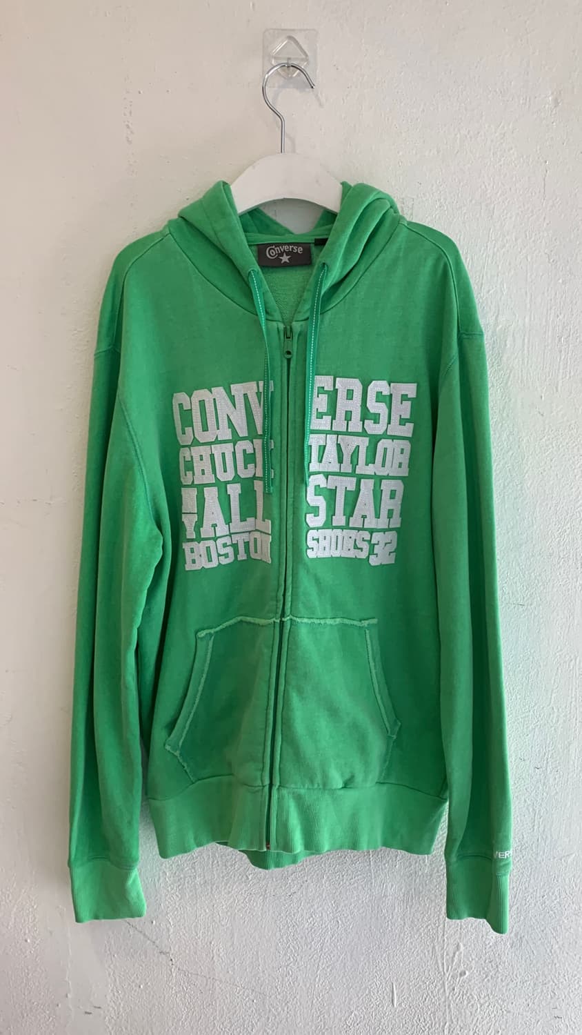 Converse patched green hood zip-up 상품이미지7