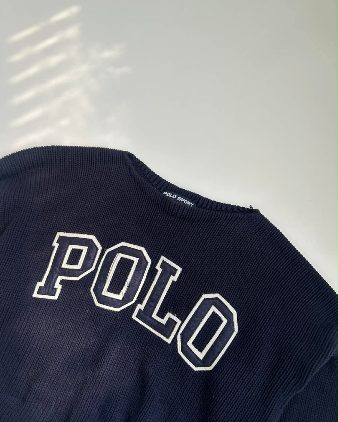 [L] 폴로 스포츠 랄프로렌 90s 아플리케 코튼 헤비 니트 스웨터 상품이미지5