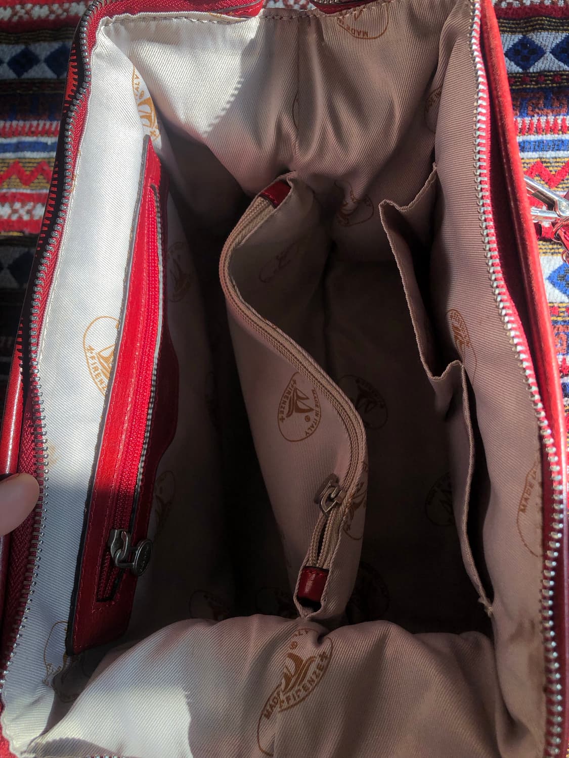 빈티지 이탈리아 레드 미니 보스턴백 상품이미지5