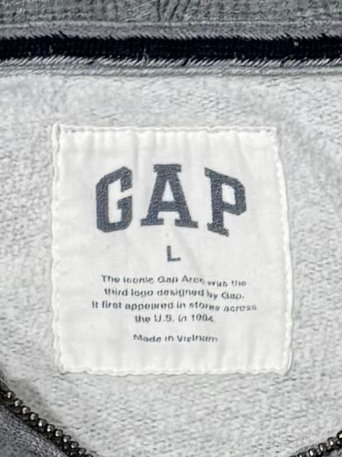 갭 그레이 빅로고 후드집업 상품이미지6