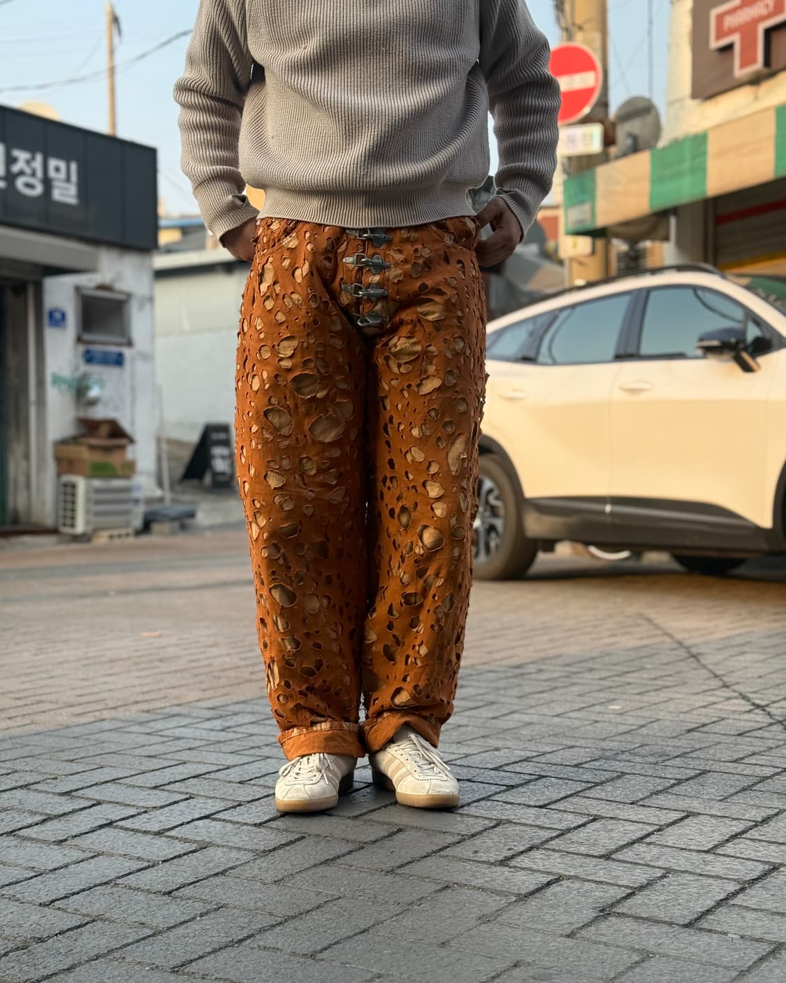 90-00‘s Take Two 디스트레스드 레이어드 컷아웃 팬츠 31 상품이미지9