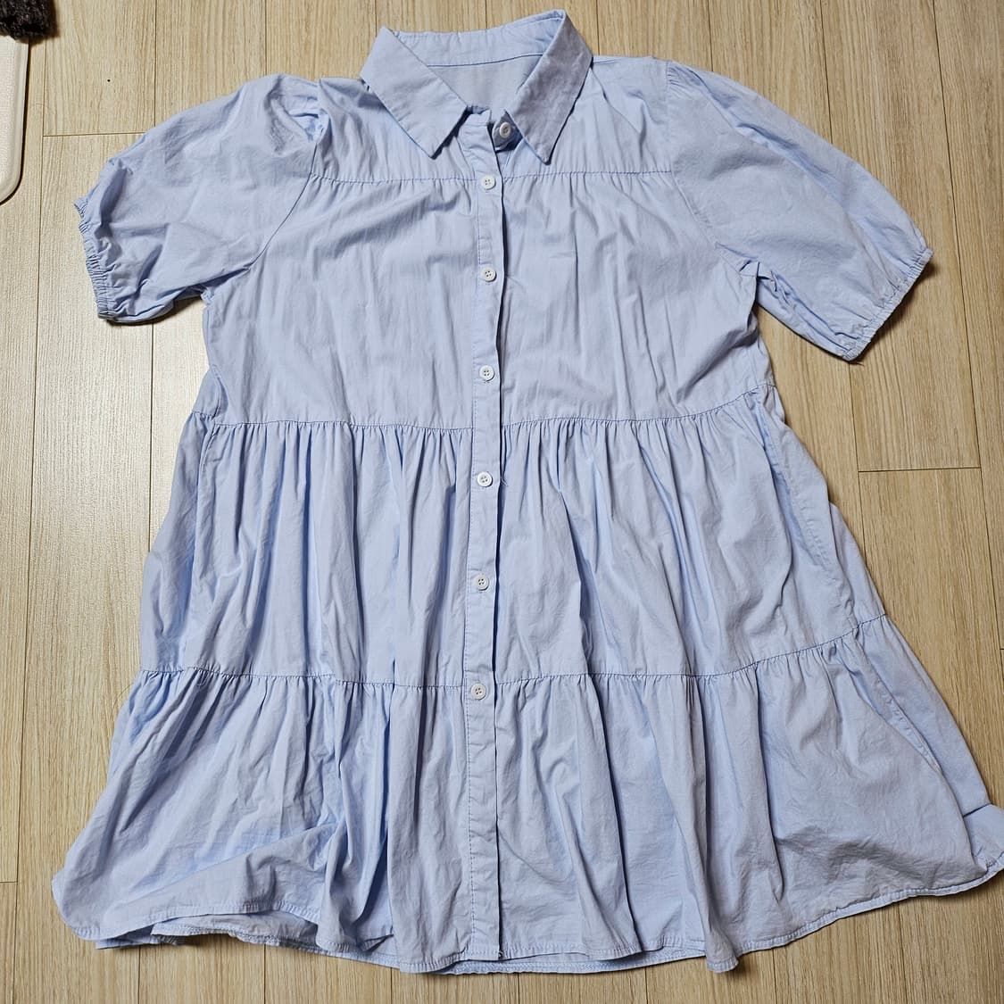 하늘색 셔츠원피스 상품이미지1