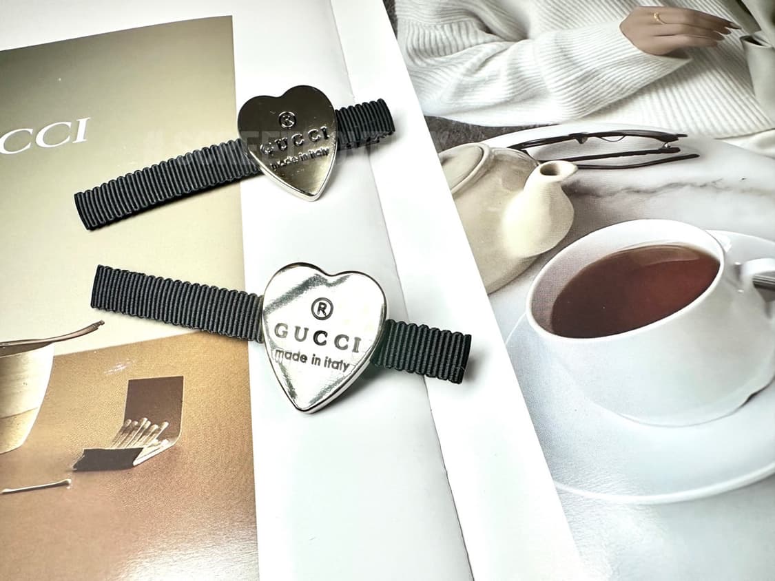 구찌 빈티지 헤어핀 실버 상품이미지4