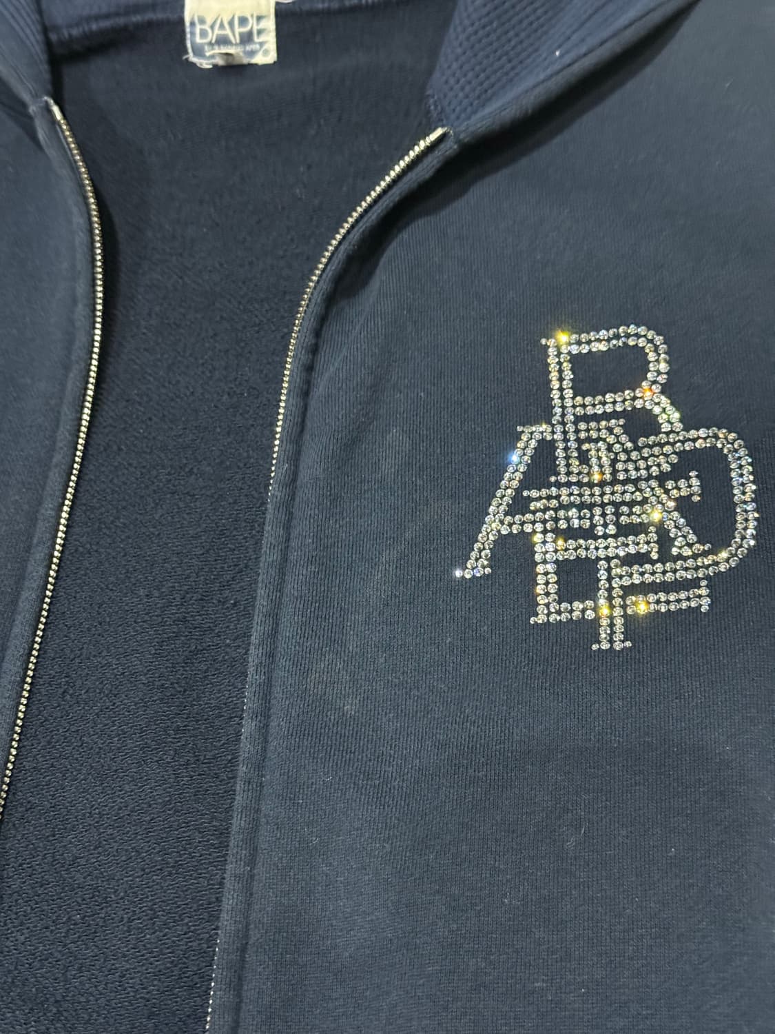 니고 시절 진짜 베이프 라인스톤 투웨이 민소매 후드 집업 베스트 자켓 상품이미지8