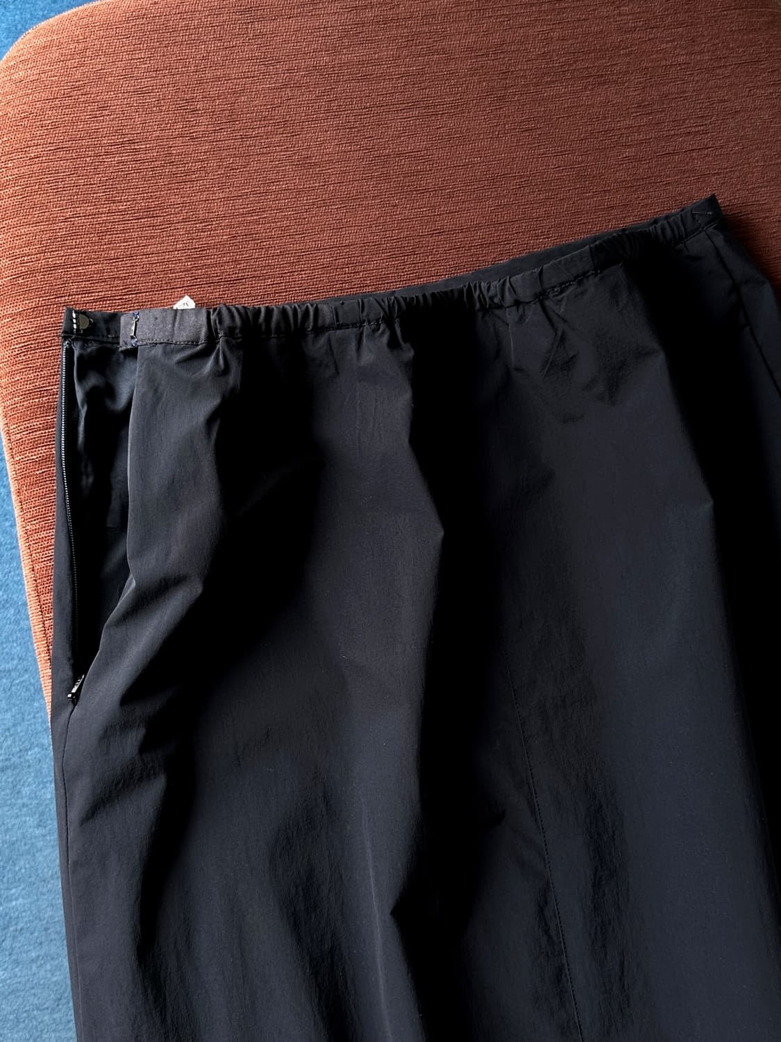 Washed nylon fabric design rework skirt 상품이미지5