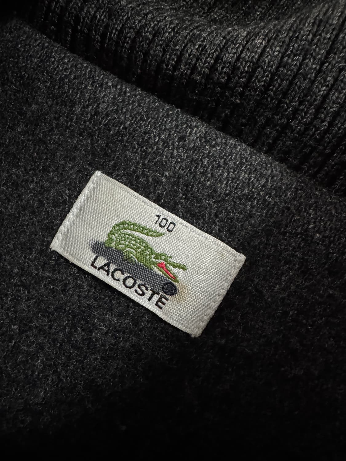 라코스테 올드스쿨 모직 집업 울 자켓 L~XL 상품이미지3