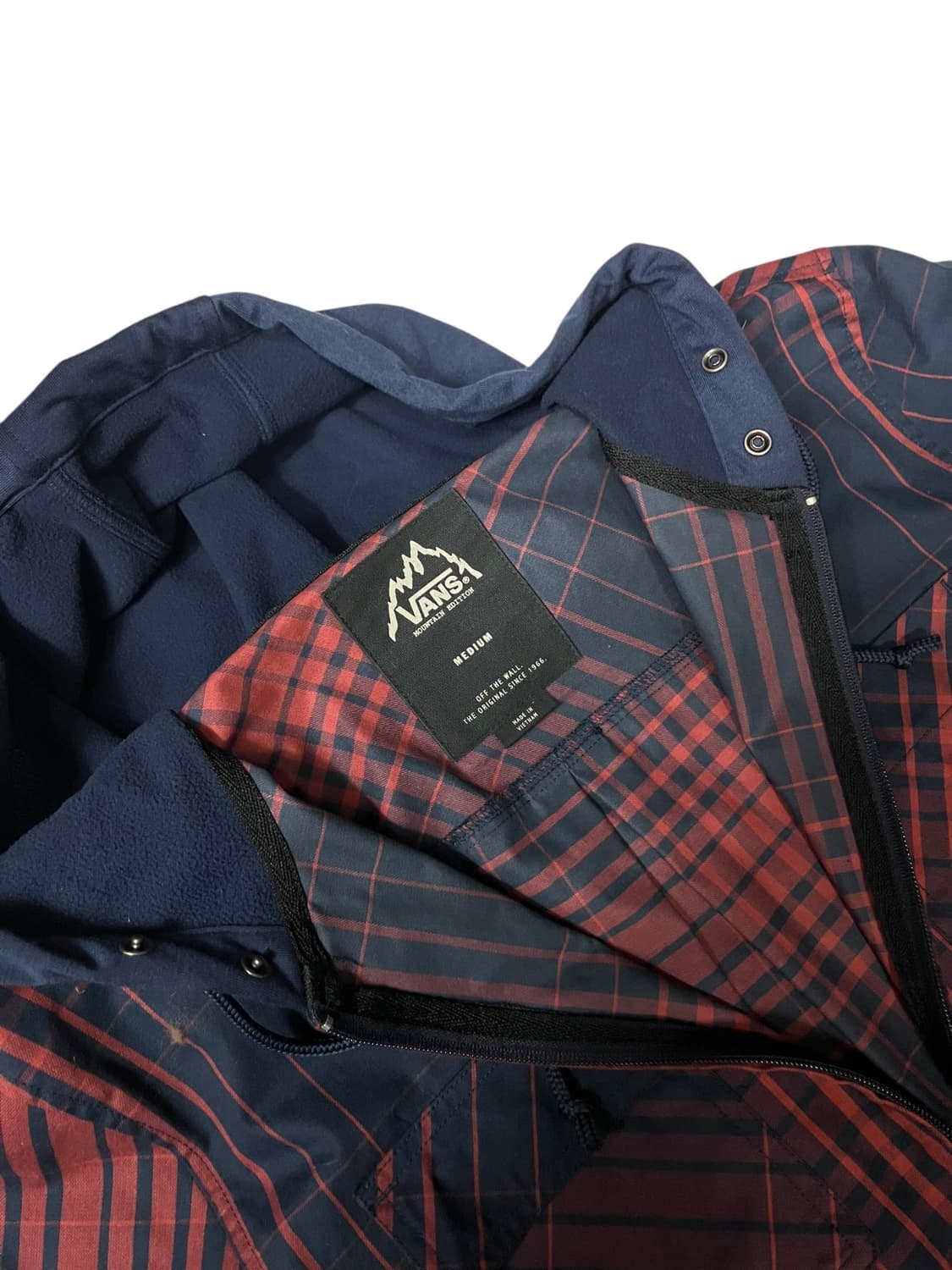 VANS 마운틴 에디션 체크 후드집업 바람막이 M 상품이미지2