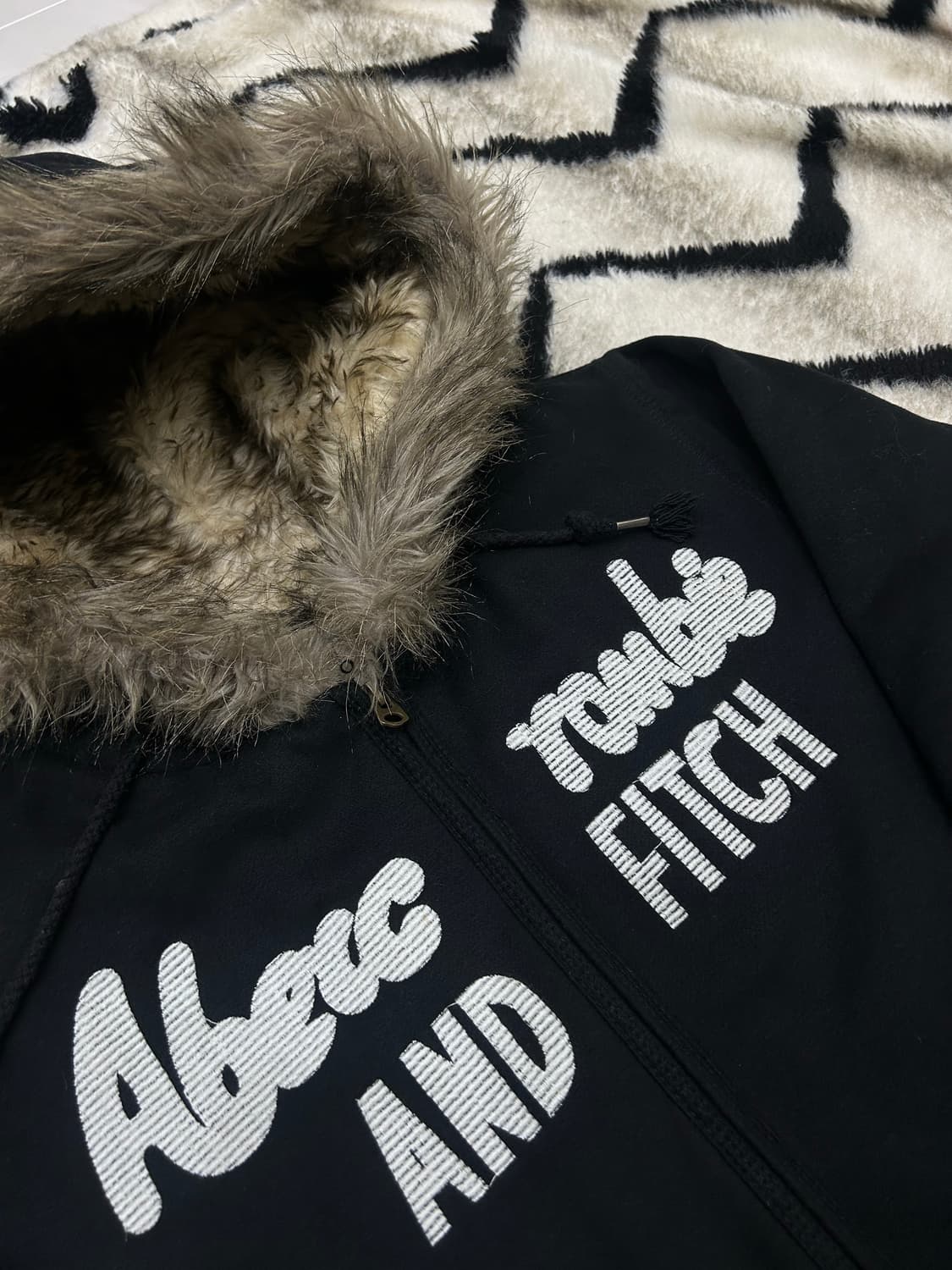 [M]아베크롬비 울프죠 후드 자켓/블랙 상품이미지1