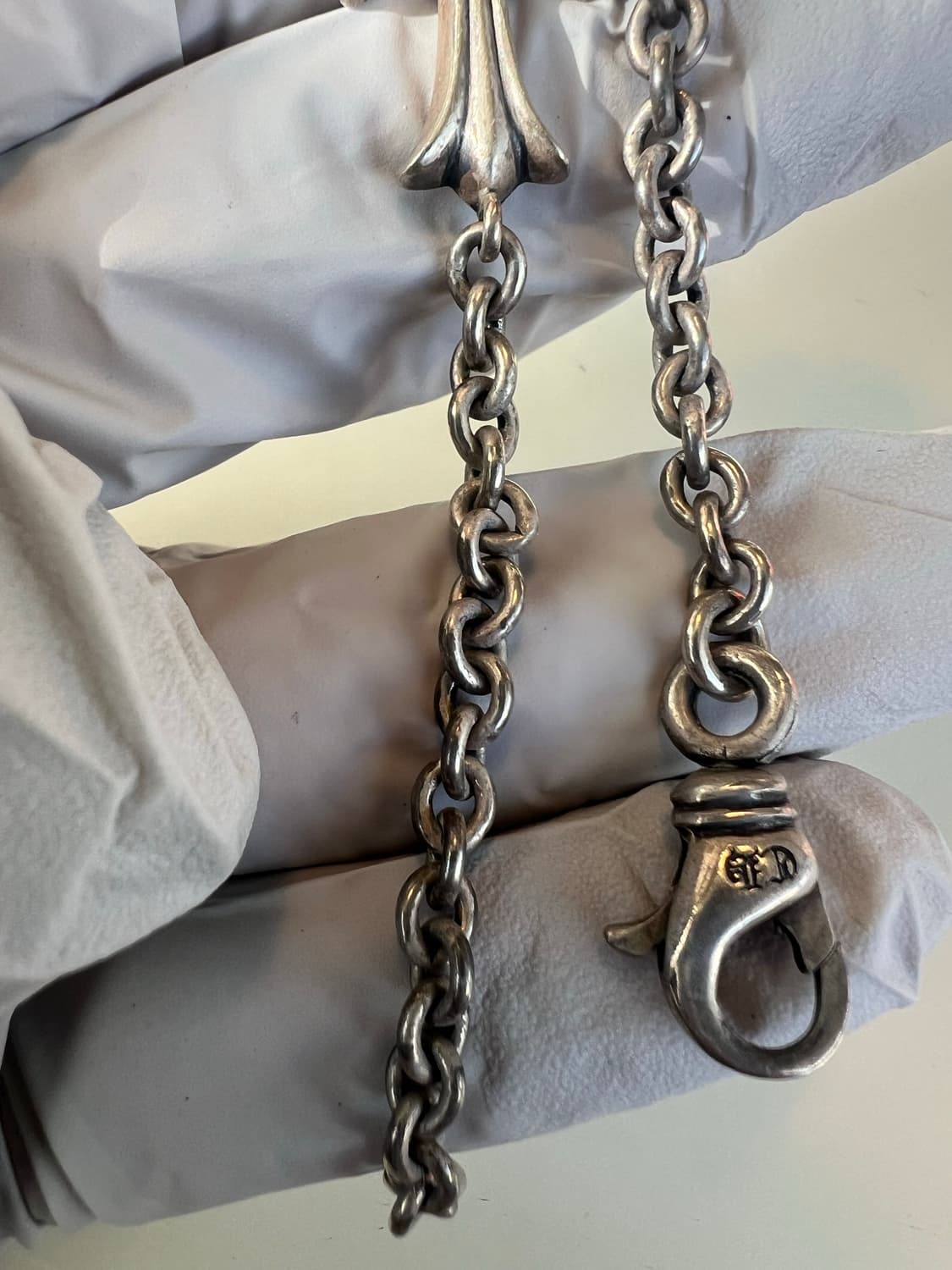 [7인치] 크롬하츠 타이니 크로스 ne체인 팔찌 상품이미지3