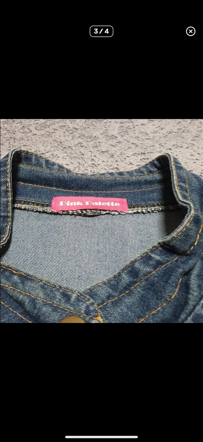  (바배) 벌패치 스탠드카라 벌룬핏 청 데님 자켓 상품이미지3