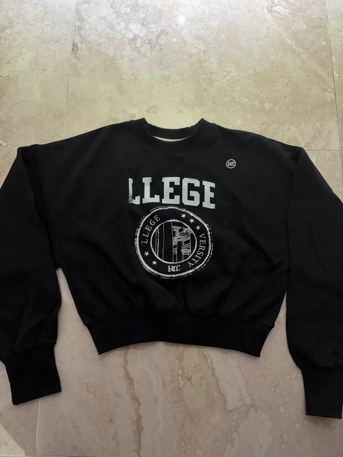렉토 llege 로고 스웻셔츠 맨투맨 블랙 상품이미지2