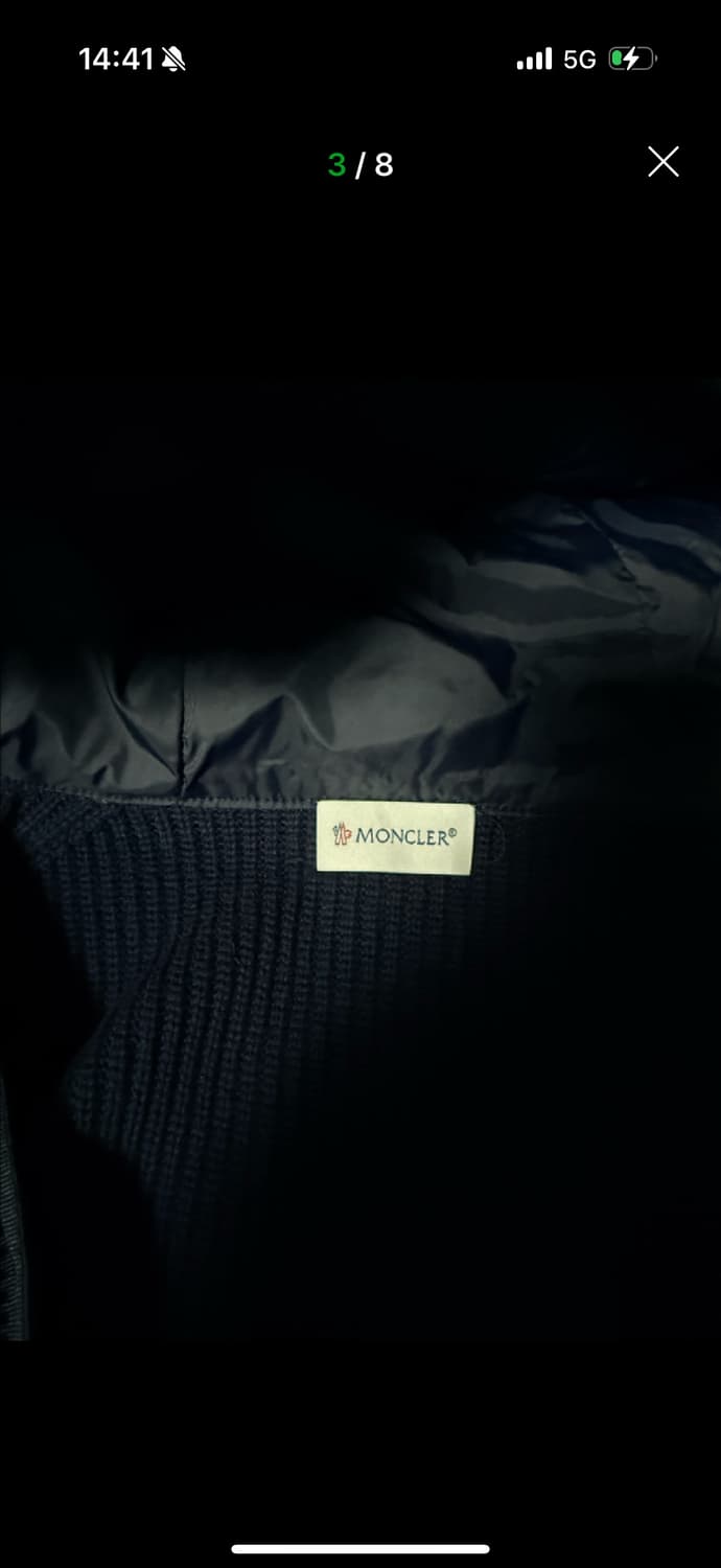 (실착1회)몽클레어  로고패치 니트패딩 팝니다 상품이미지3