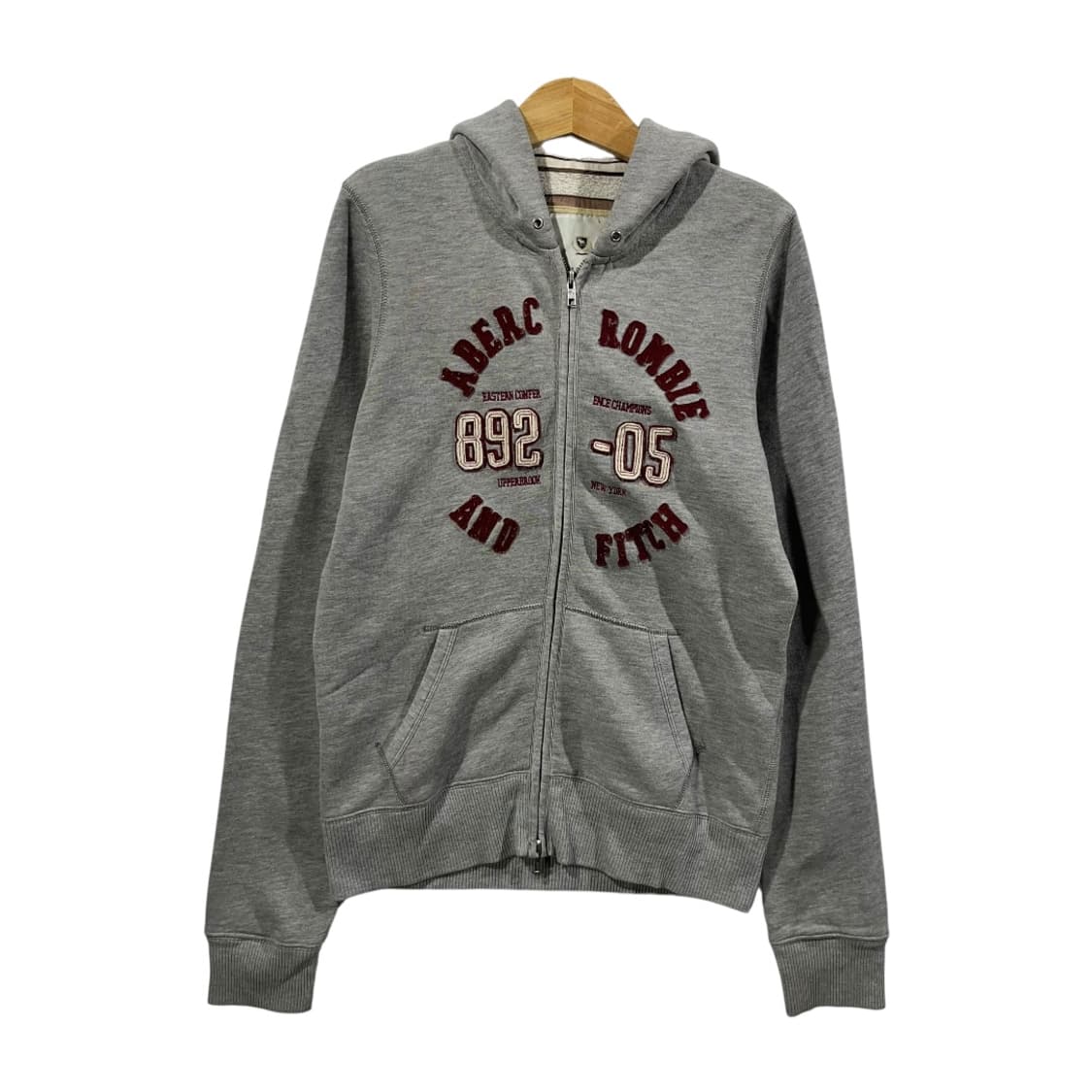 [Abercrombie] 아베크롬비 레터링 자수 후드집업 상품이미지1