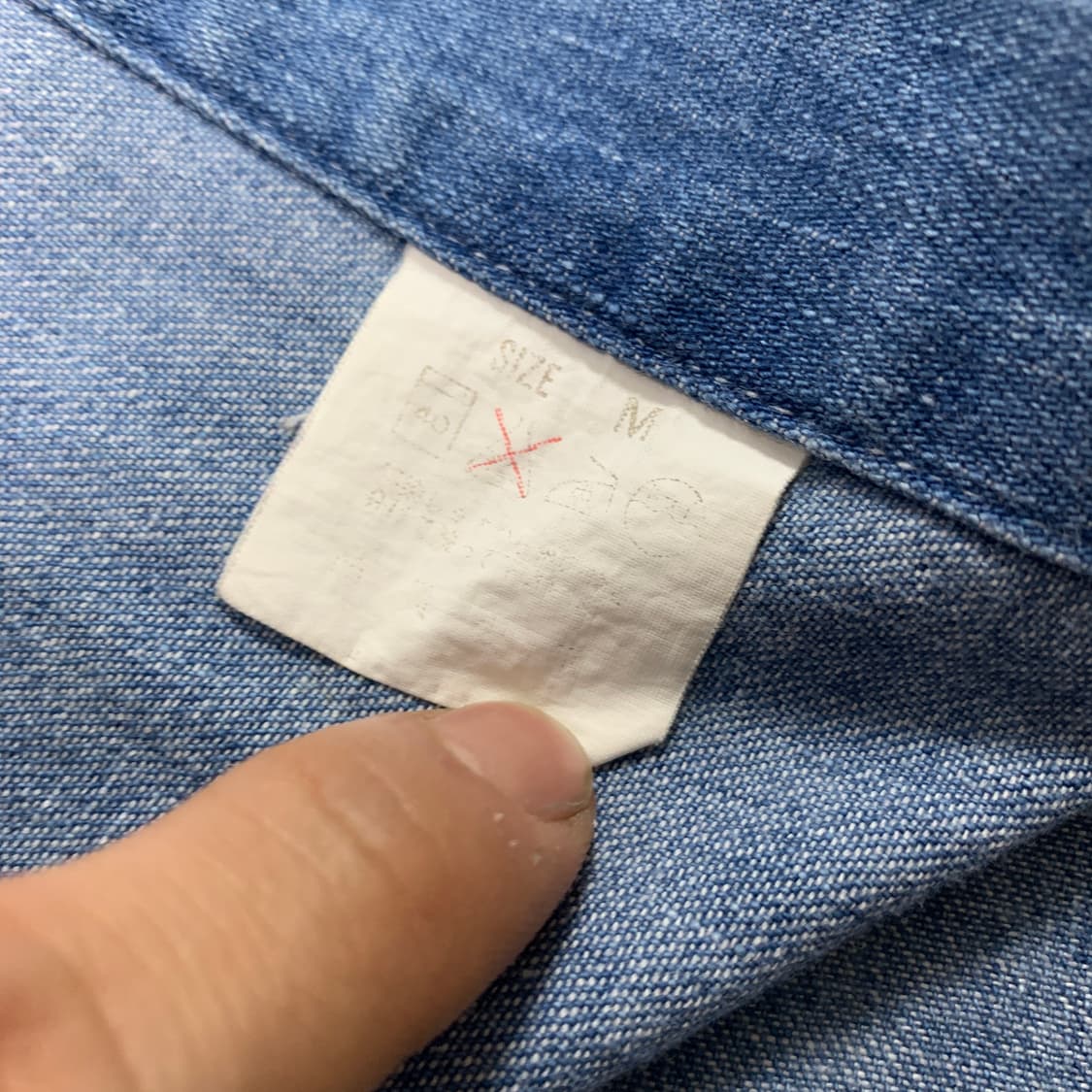 M)Levi's 리바이스 블루셔츠 오렌지탭 데님셔츠 상품이미지4