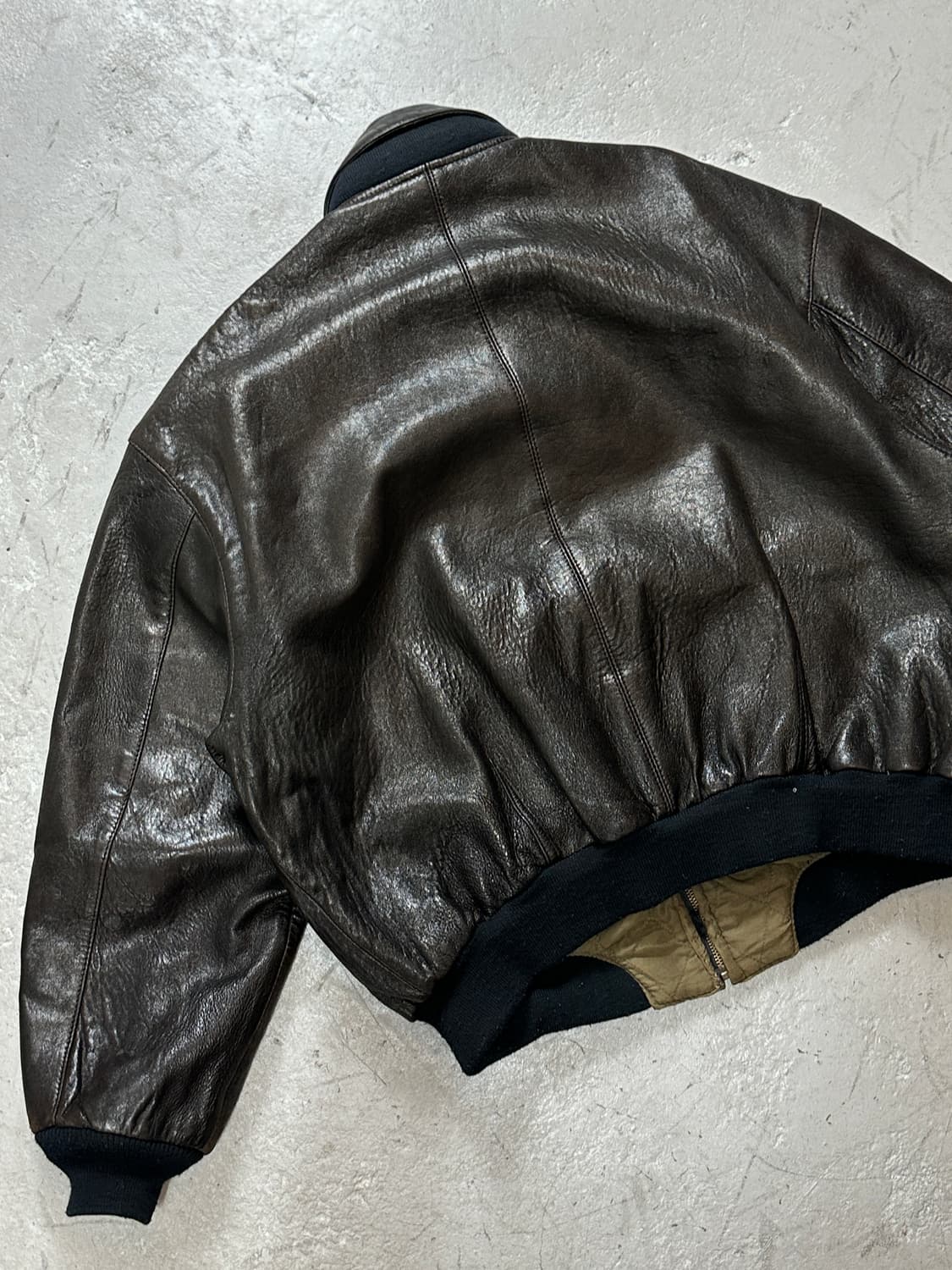90's 빈티지 레더 봄버 자켓 빈티지 레더 자켓 상품이미지6