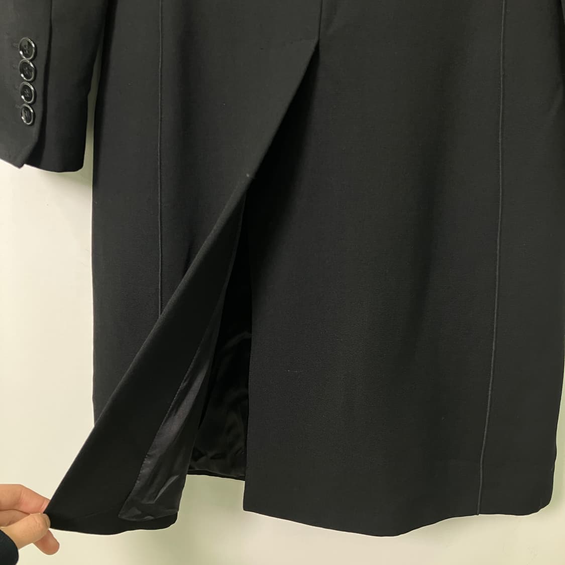 돌체앤가바나 블랙 테일러드 롱코트 36 상품이미지8