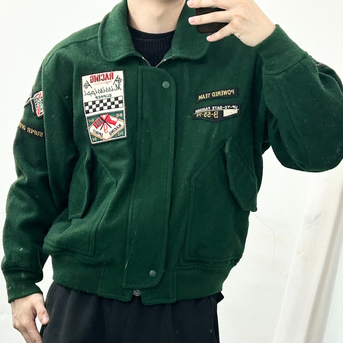 Power Crush 레이싱 울 바시티 자켓 상품이미지2