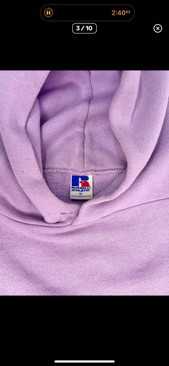 80s USA Russell blank hoodie 상품이미지2