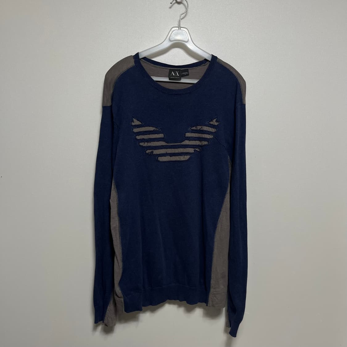 A|X 아르마니 익스체인지 네이비 니트 L 상품이미지1