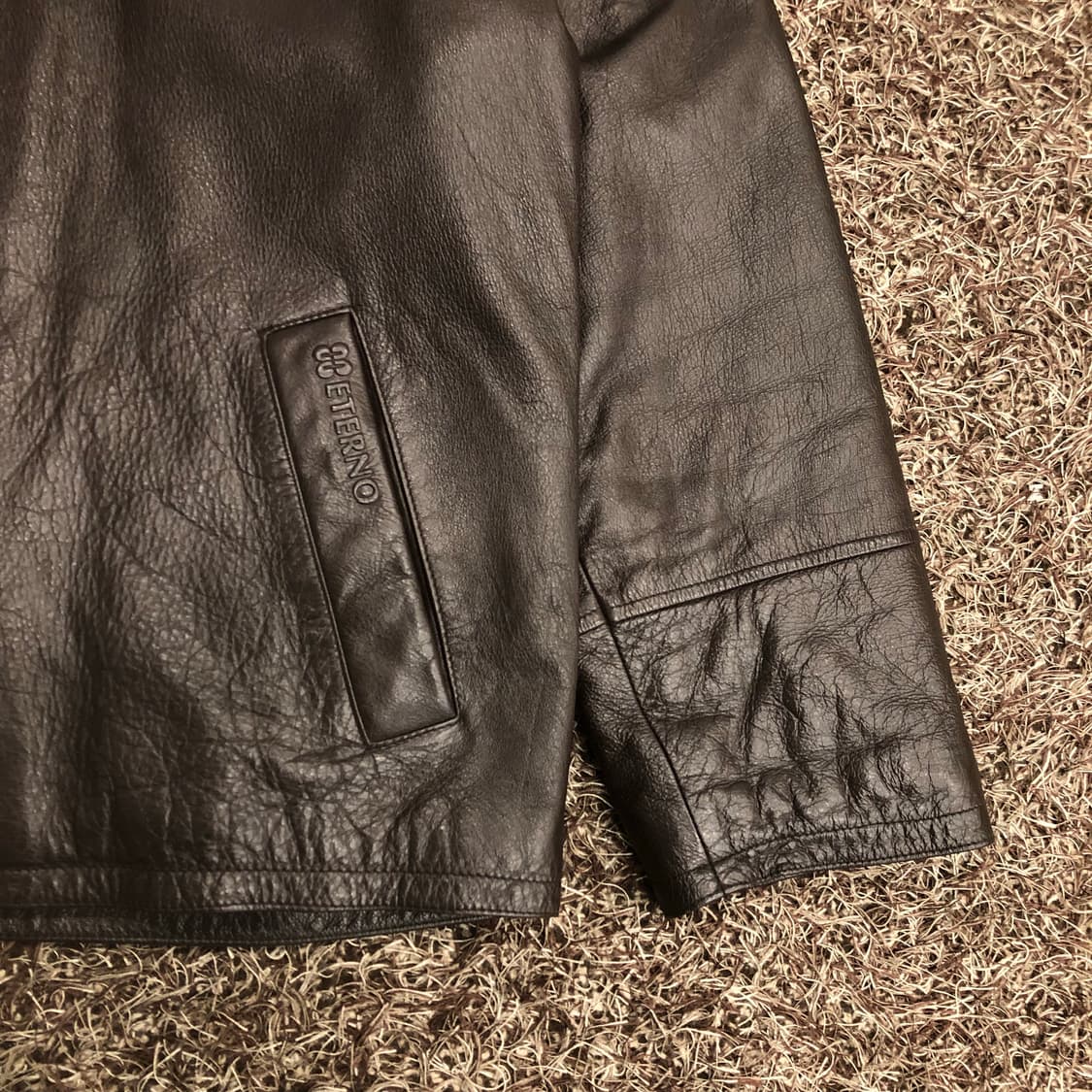 빈티지 소가죽 미니멀 카우스킨 싱글 레더 가죽 자켓 상품이미지4