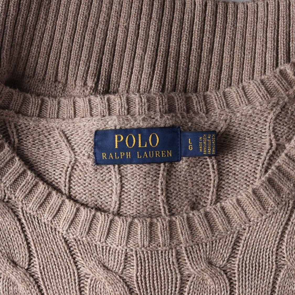 폴로 랄프로렌 라운드넥 꽈배기 니트 L 상품이미지5