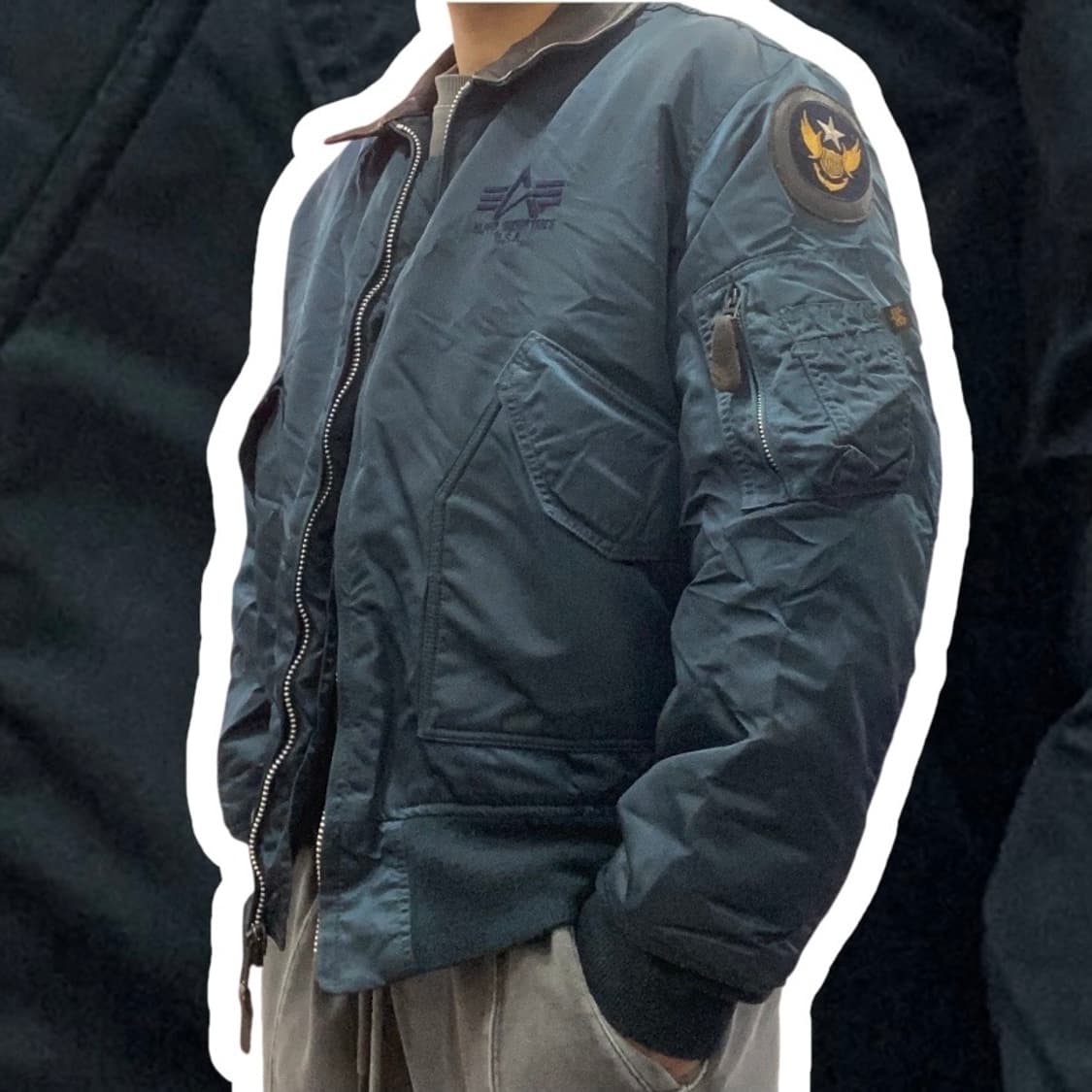 90s 알파인더스트리 FLT-45P 항공자켓 L 상품이미지1