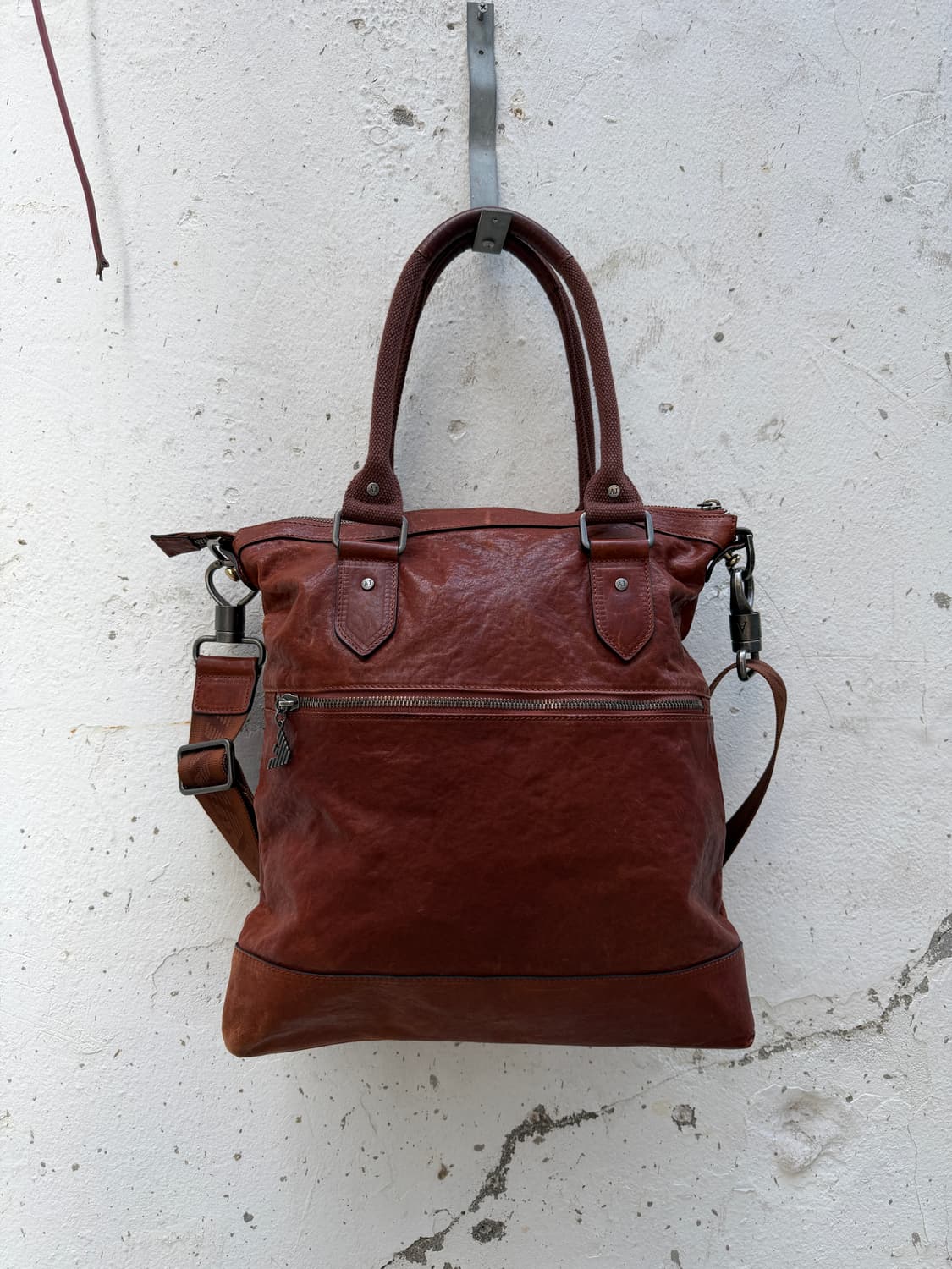 00s ARMANI JEANS LEATHER 아르마니진스 토트 크로스백 상품이미지3