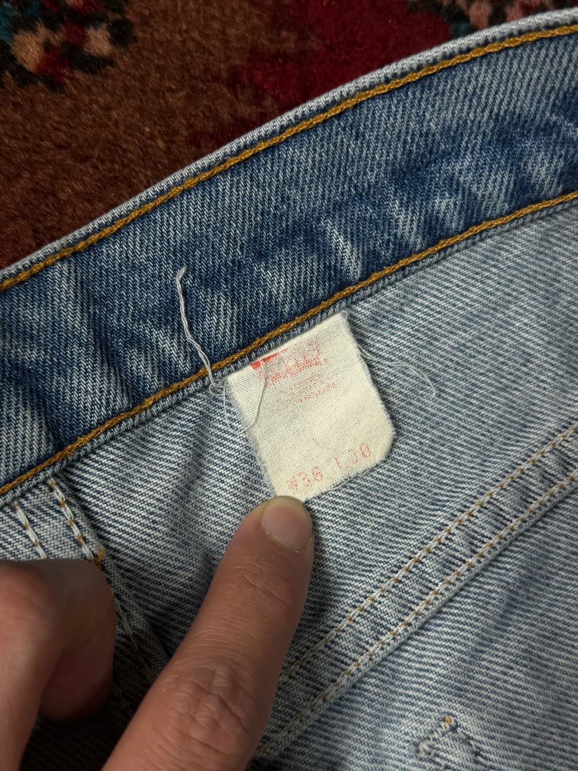 90's USA Made 빈티지 리바이스 517 오렌지탭 부츠컷 데님 상품이미지9