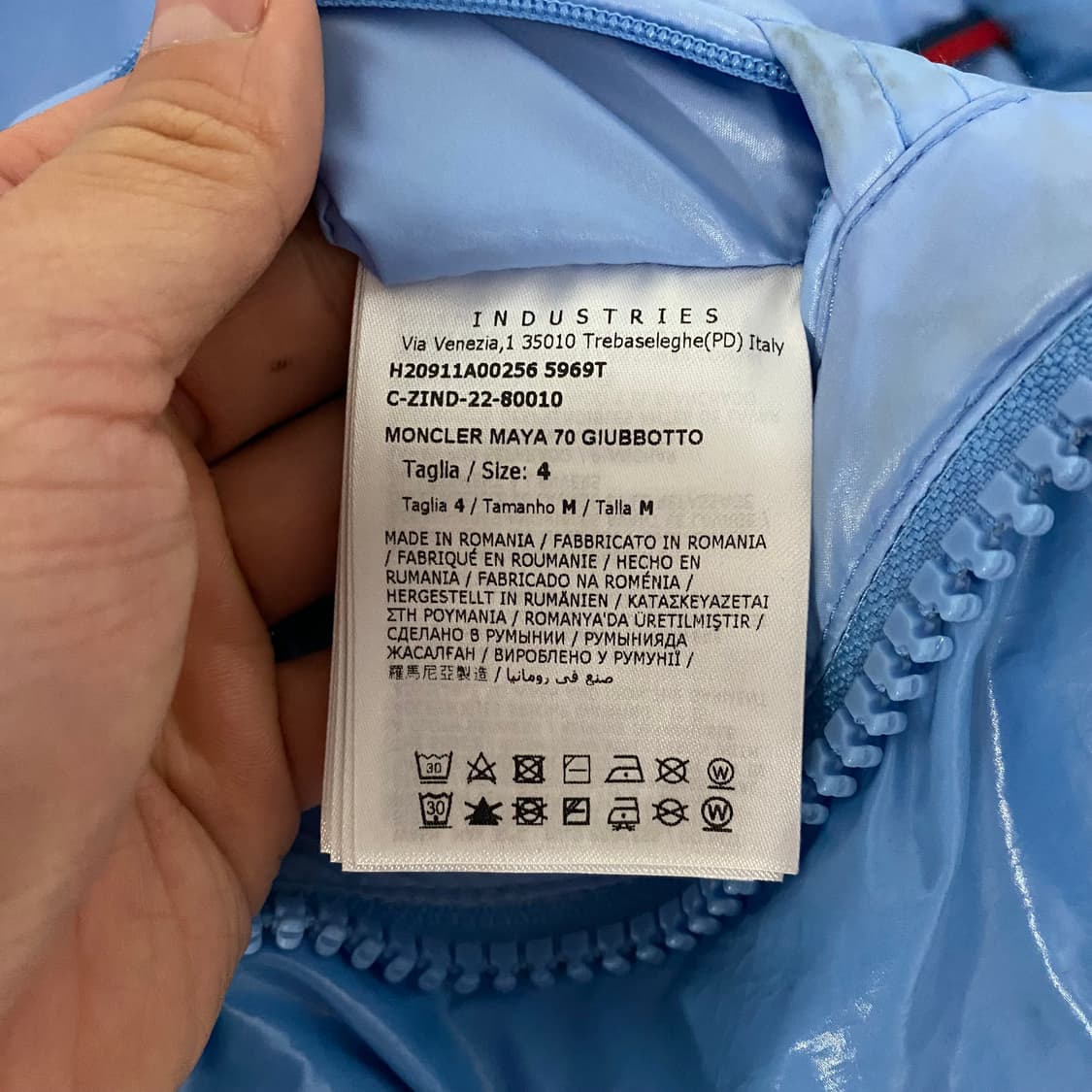 [4] 몽클레어 몽클레르 마야 70 쇼트 다운 자켓 스카이 블루 상품이미지8