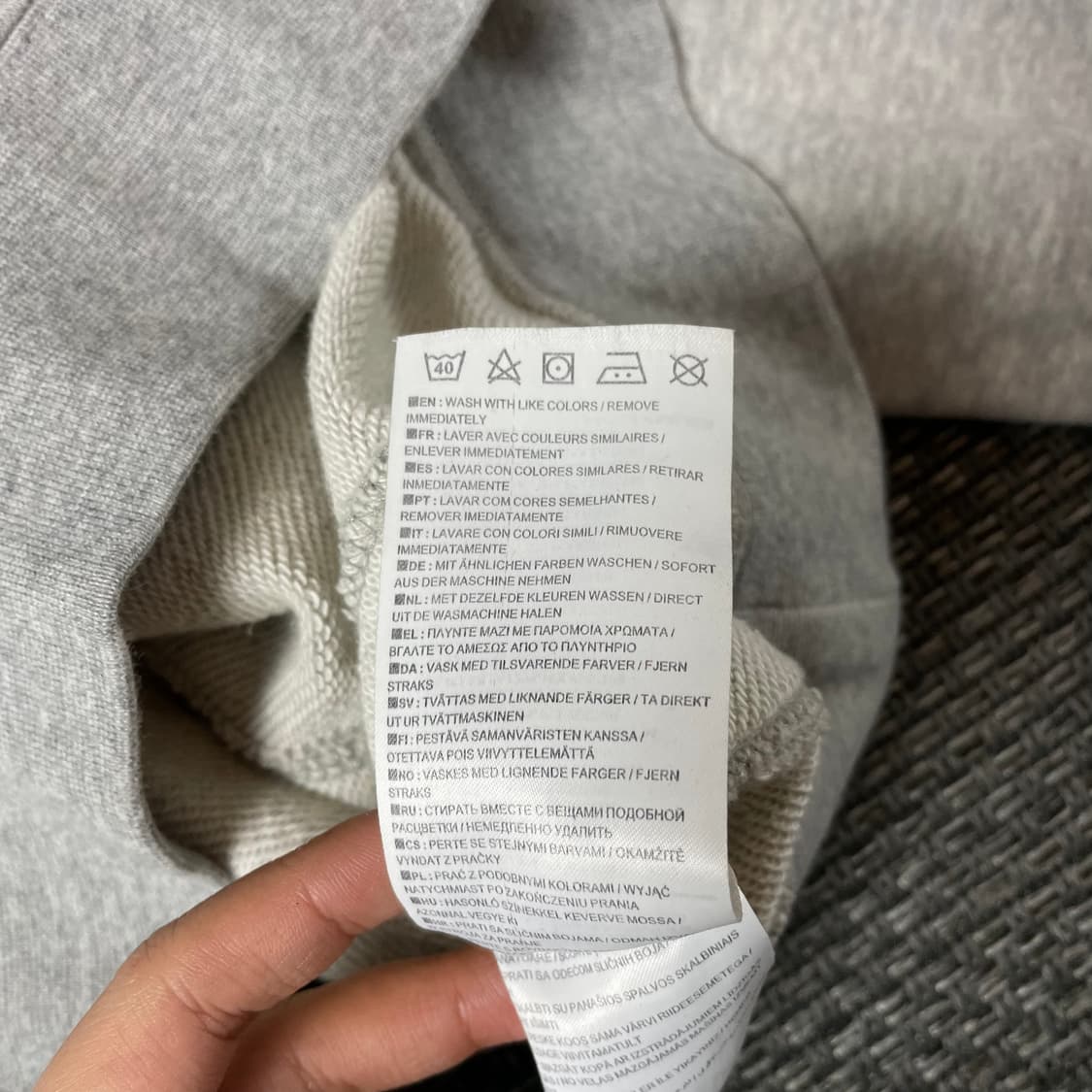 나이키 자수로고 그레이 맨투맨 S 상품이미지9